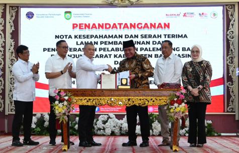 Kemenhub Sepakati Hak Pengelolaan Pelabuhan Palembang Baru Sumatra Selatan