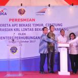 Menhub Resmikan KRL Lintas Bekasi-Cikarang dan Stasiun Bekasi Timur