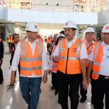 Menhub Tinjau Jalur Kereta Bandara Soekarno Hatta