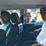 Menhub Budi Karya Jajal Taksi Berbasis Listrik