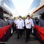 Menhub Cek Bus Listrik Merah Putih, Siap Dukung Mobilitas di KTT G20